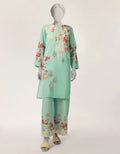 Green Lawn Embroidered Co-Ord Set