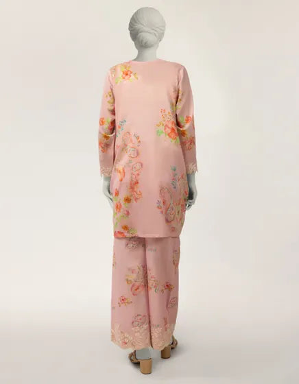 Pink Lawn Embroidered Co-Ord Set