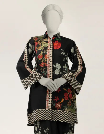 Black Lawn Digital Printed Co-Ord Set
