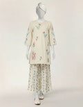 White Lawn Embroidered Stitched 2PC