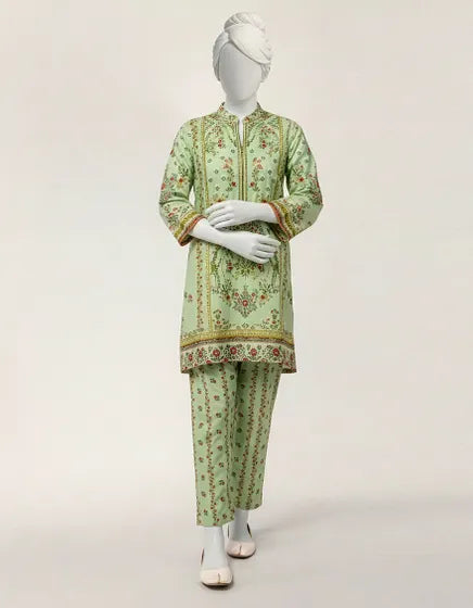 Green Lawn Printed Stitched 2PC